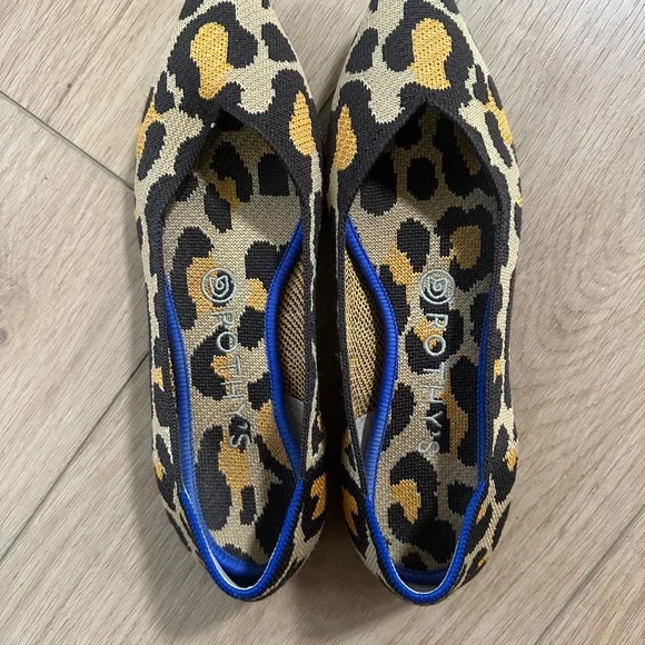 Rothy’s Leopard Print Women's “Point” flats - Picture 3 of 7